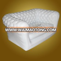 White velvet air outdoor inflatable sofa, China rubber blow up sofa